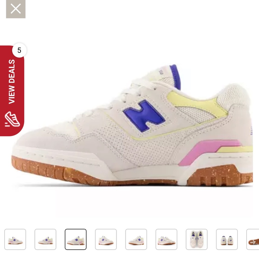 Size 7.5 new balance sneakers that are basically new.  Only worn one time.